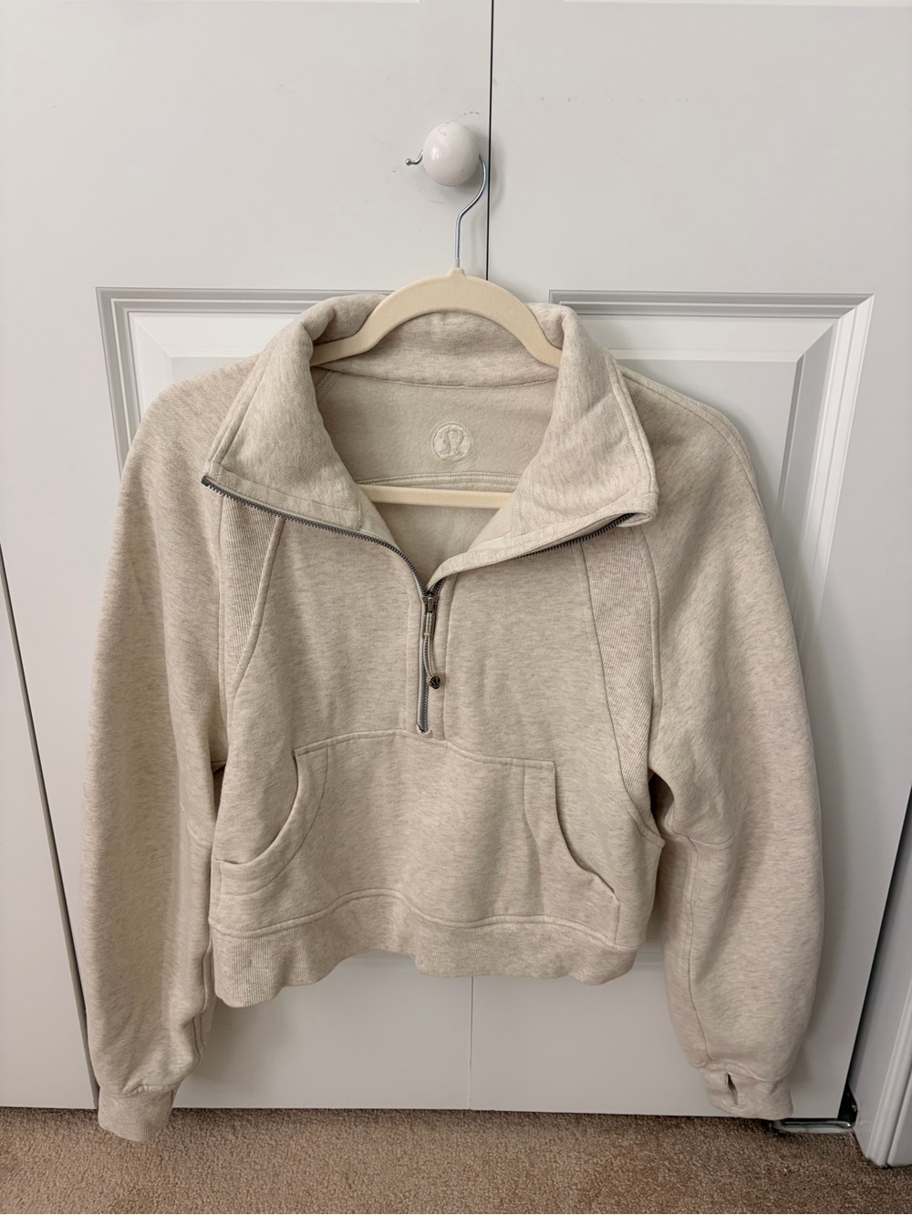 lululemon athletica Oatmeal Cowl Half-Zip Pullover